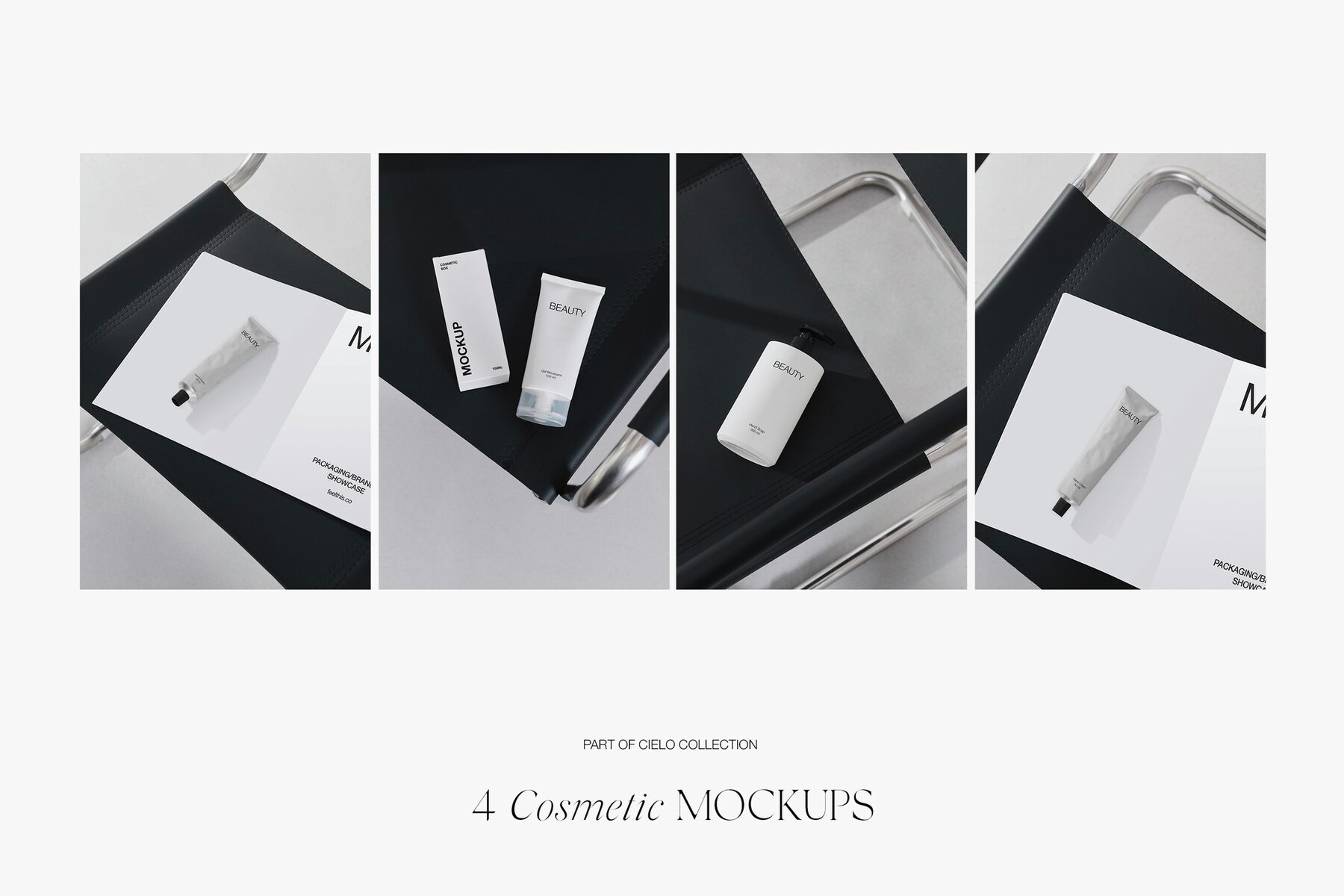 Hand Cream Tube and Cosmetic Bottle Mockups 5