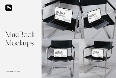Realistic MacBook Air Mockups