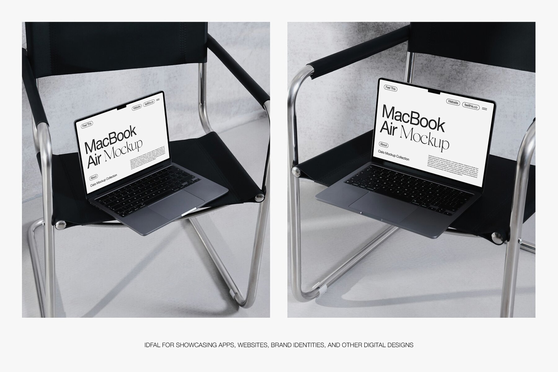 Realistic MacBook Air Mockups 3