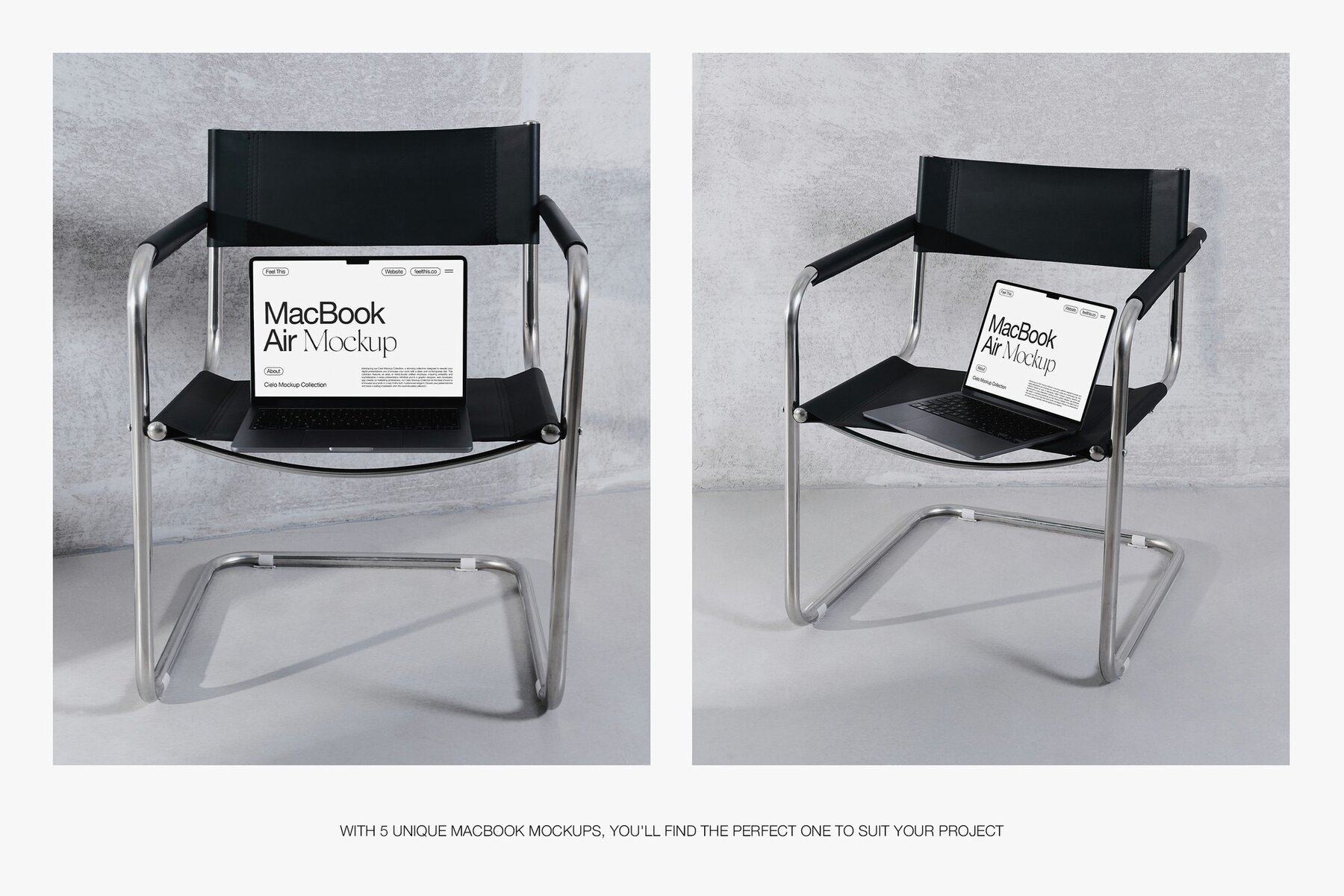 Realistic MacBook Air Mockups 4