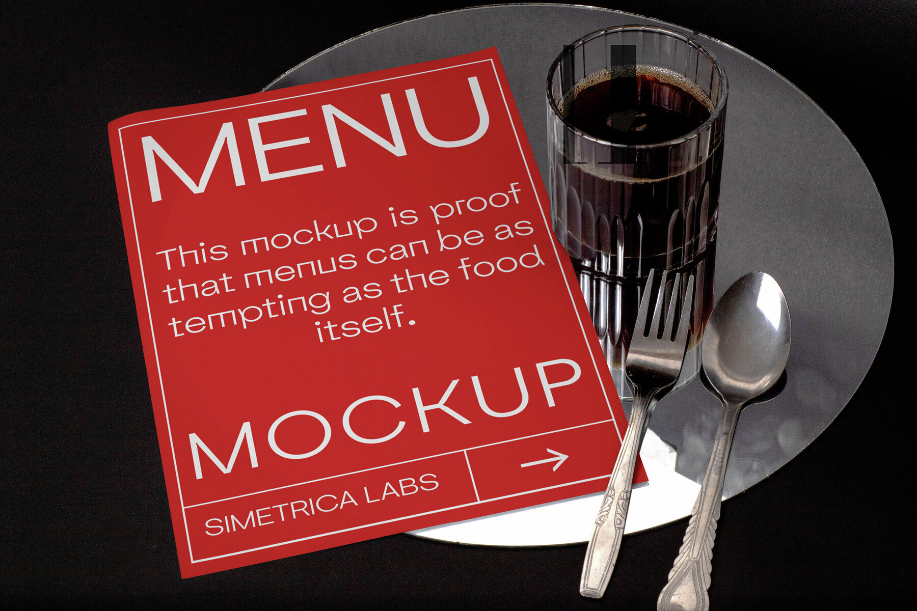 4 Scene Realistic High Quality Menu Mockup   VOL 1 2