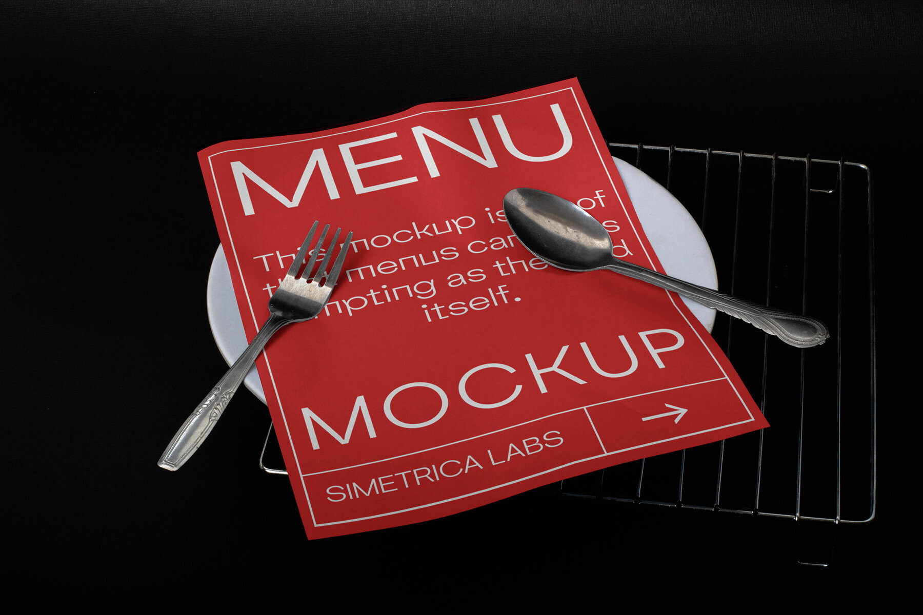 4 Scene Realistic High Quality Menu Mockup   VOL 1 3