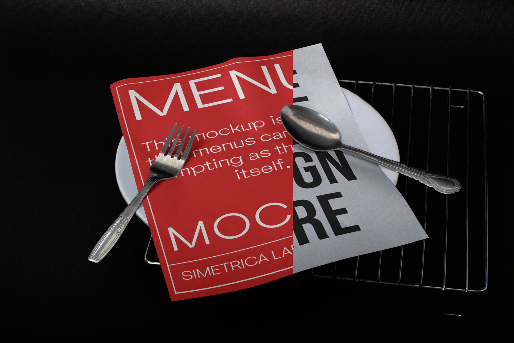 4 Scene Realistic High Quality Menu Mockup   VOL 1 6