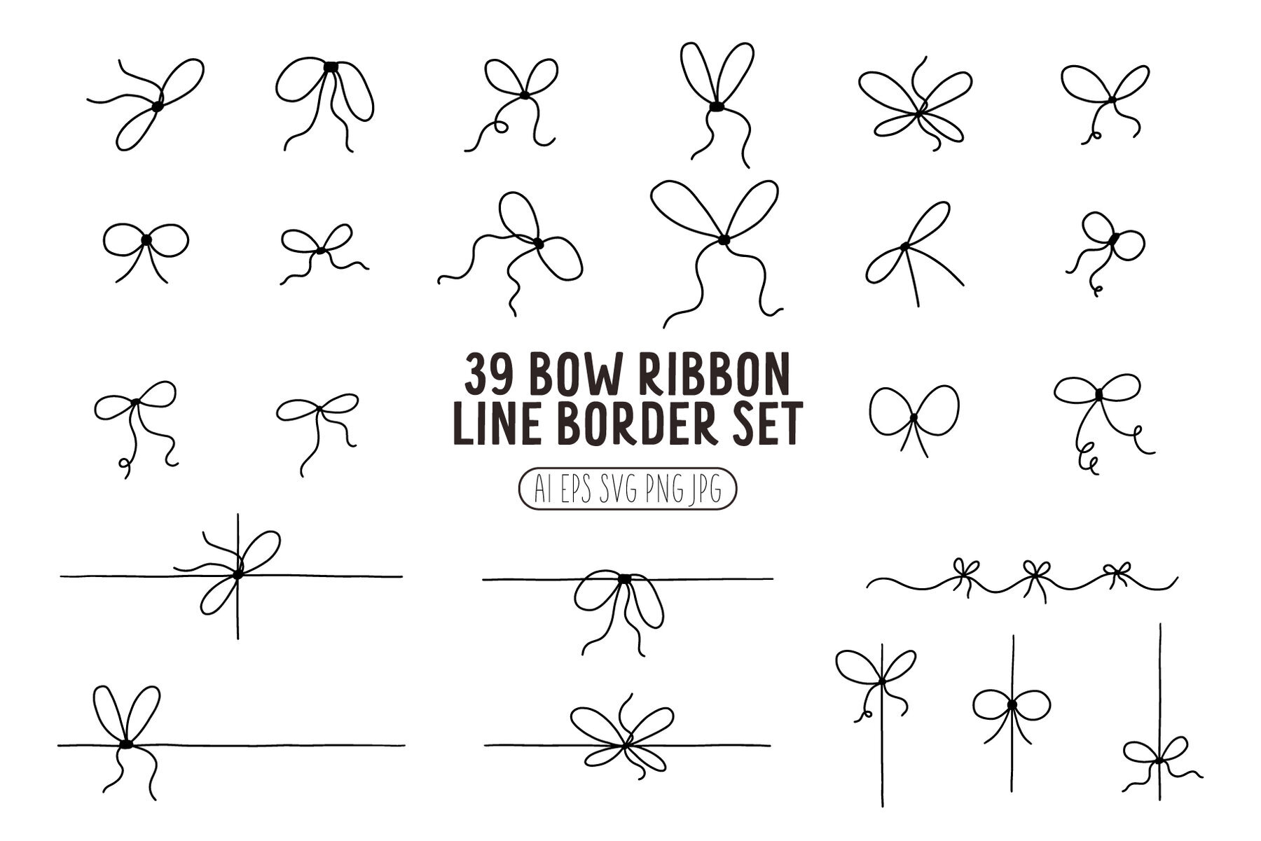 Ribbon Bow Line Set 1