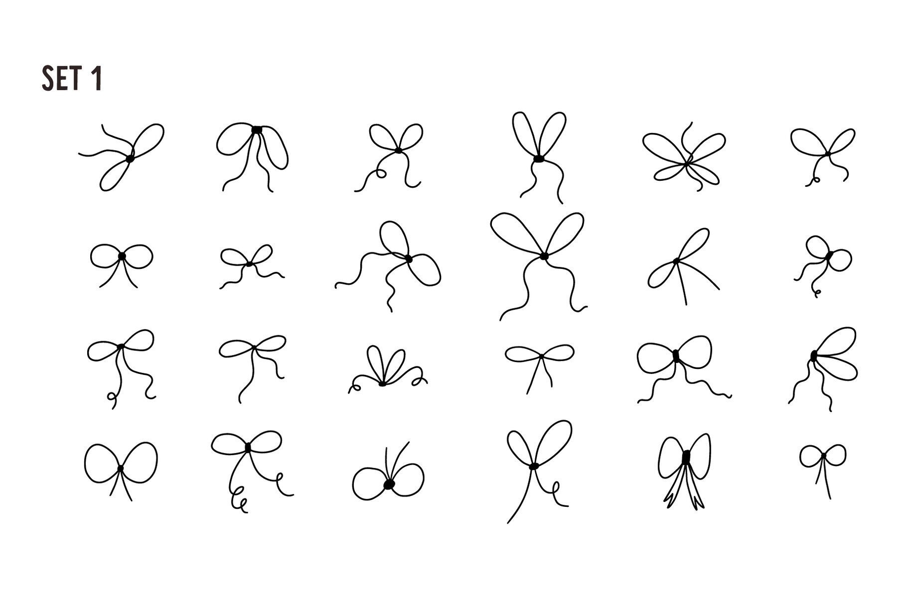 Ribbon Bow Line Set 2
