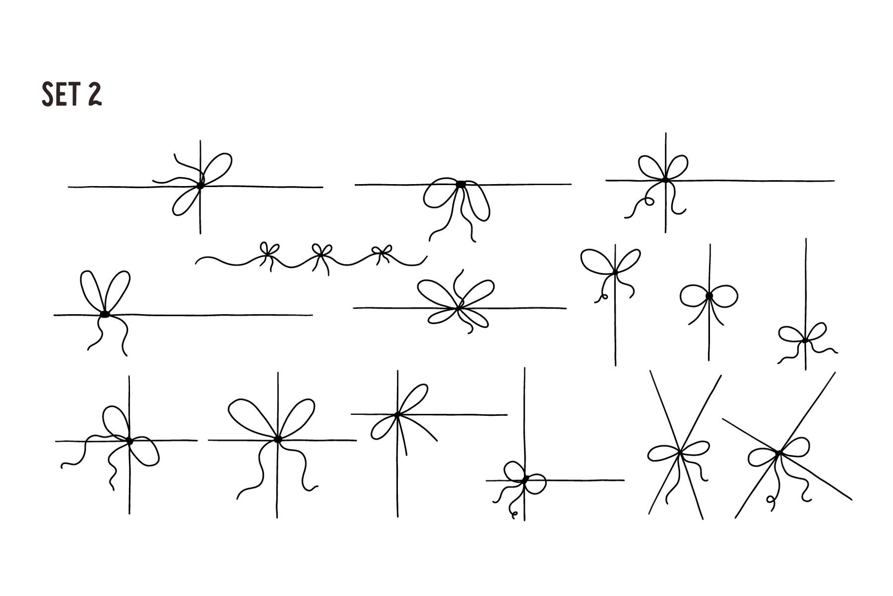 Ribbon Bow Line Set 3
