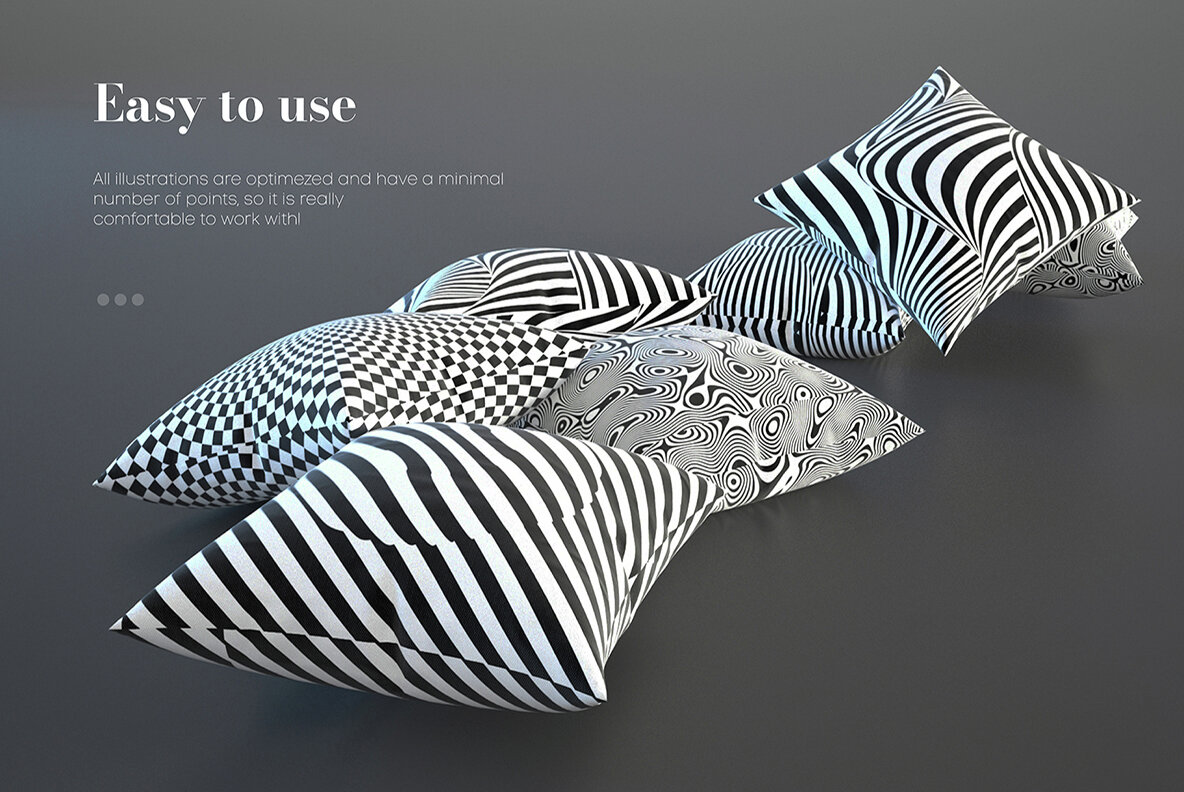 Op Art Vector backgrounds bundle 6