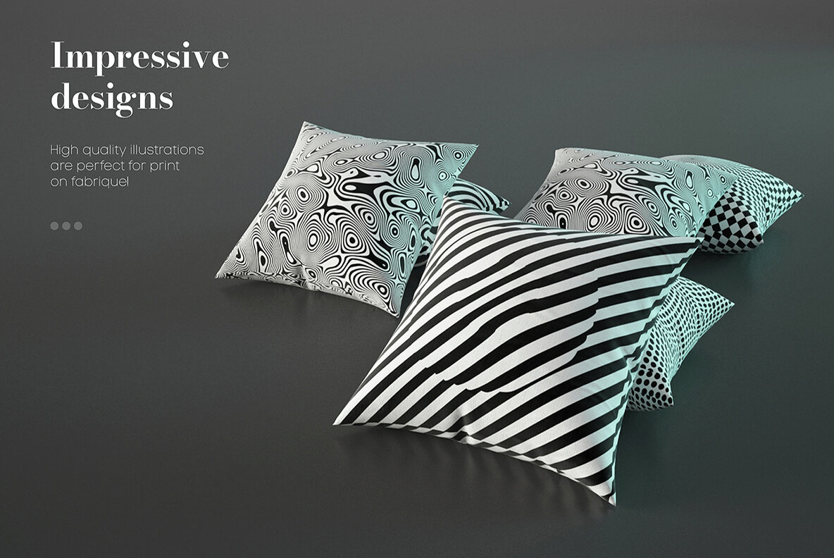 Op Art Vector backgrounds bundle 7