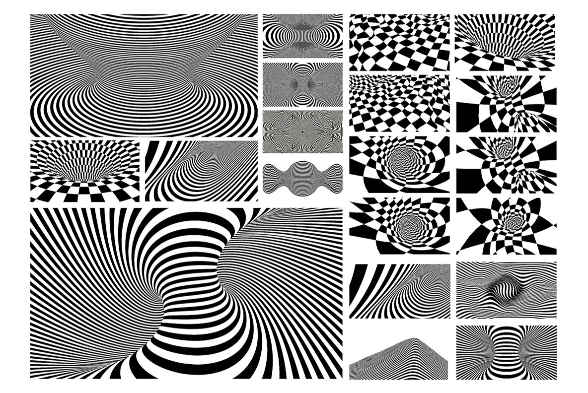 Op Art Vector backgrounds bundle 8