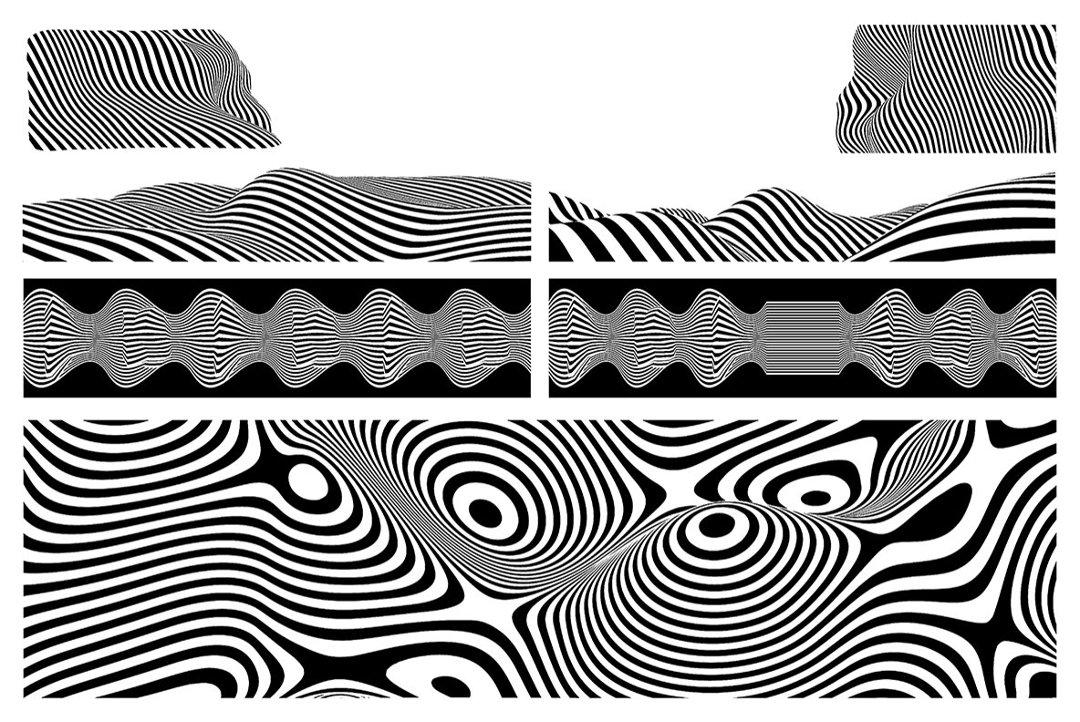 Op Art Vector backgrounds bundle 11