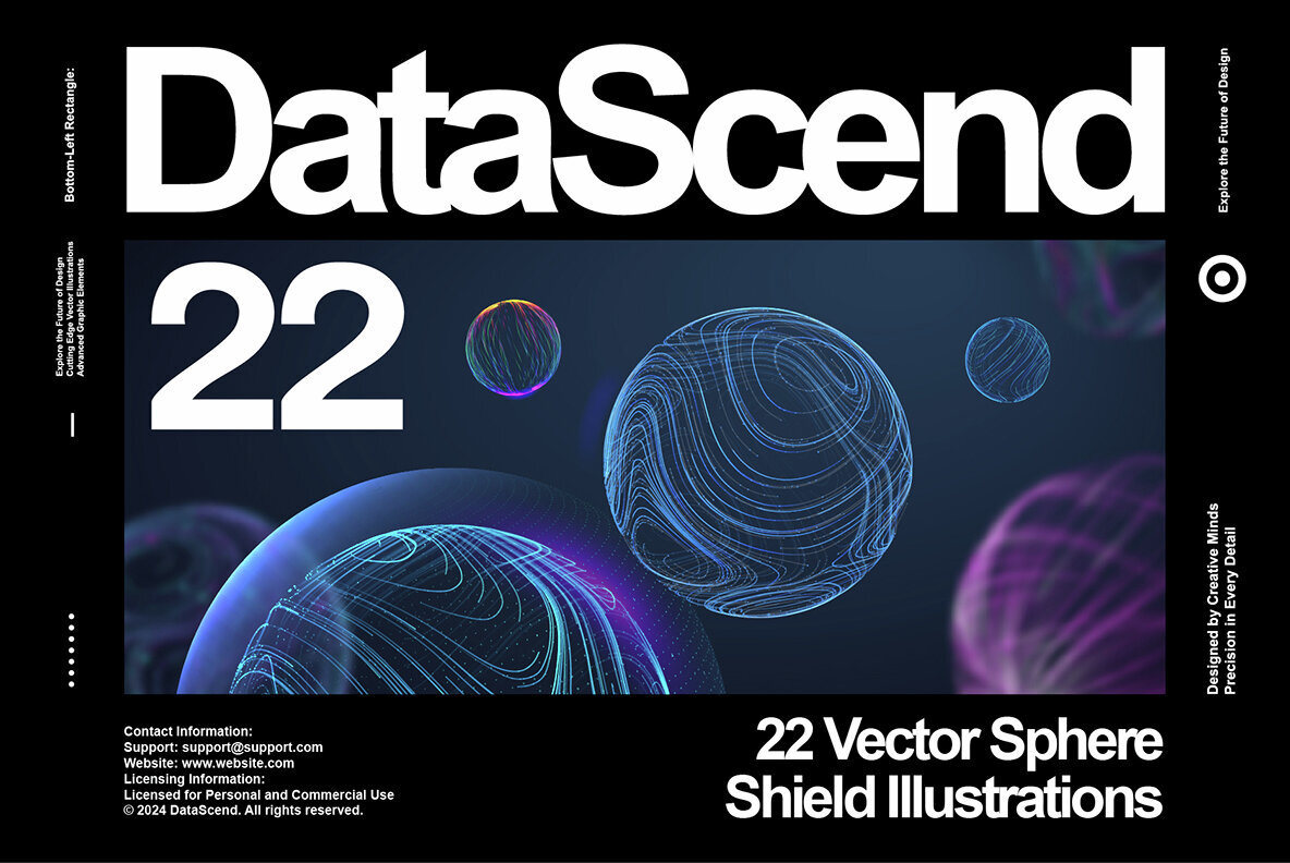 DataScend   Sphere Shield Vector Set 1