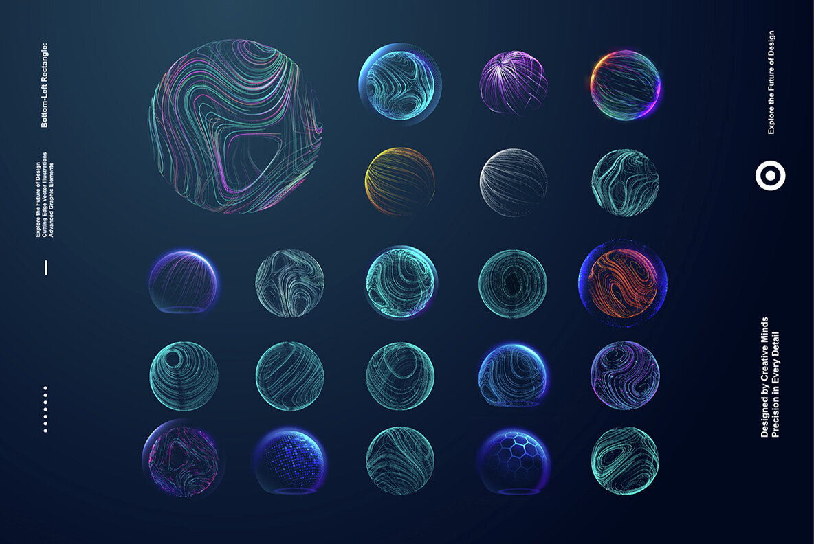 DataScend   Sphere Shield Vector Set 2