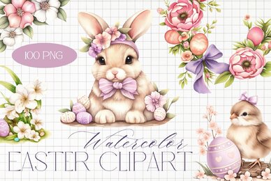Watercolor Easter Clipart