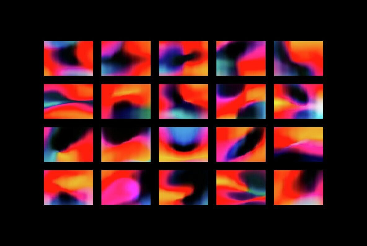 Ribbed Glass Backgrounds Collection 2