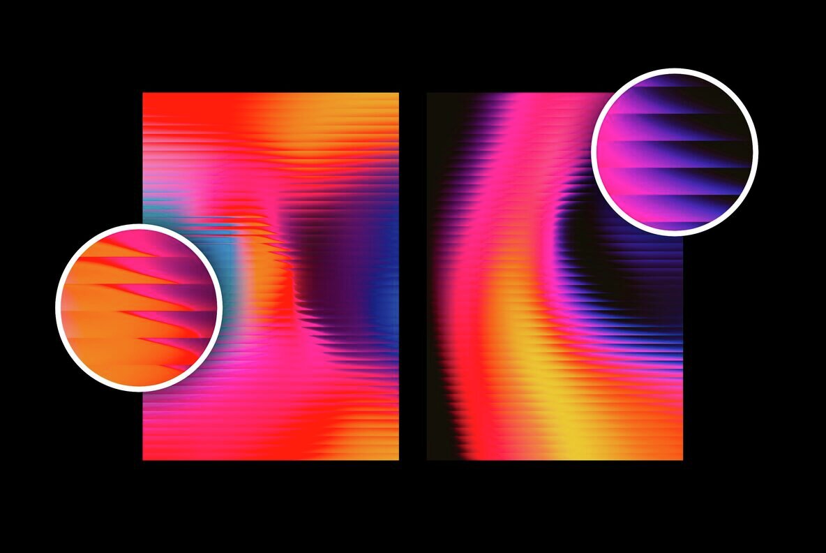 Ribbed Glass Backgrounds Collection 4