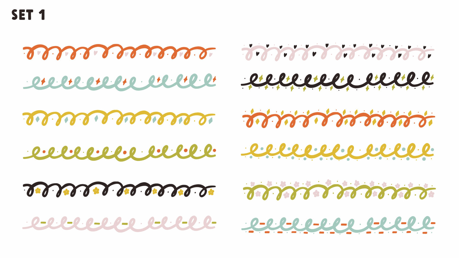 48 Line Wavy Border Set 2