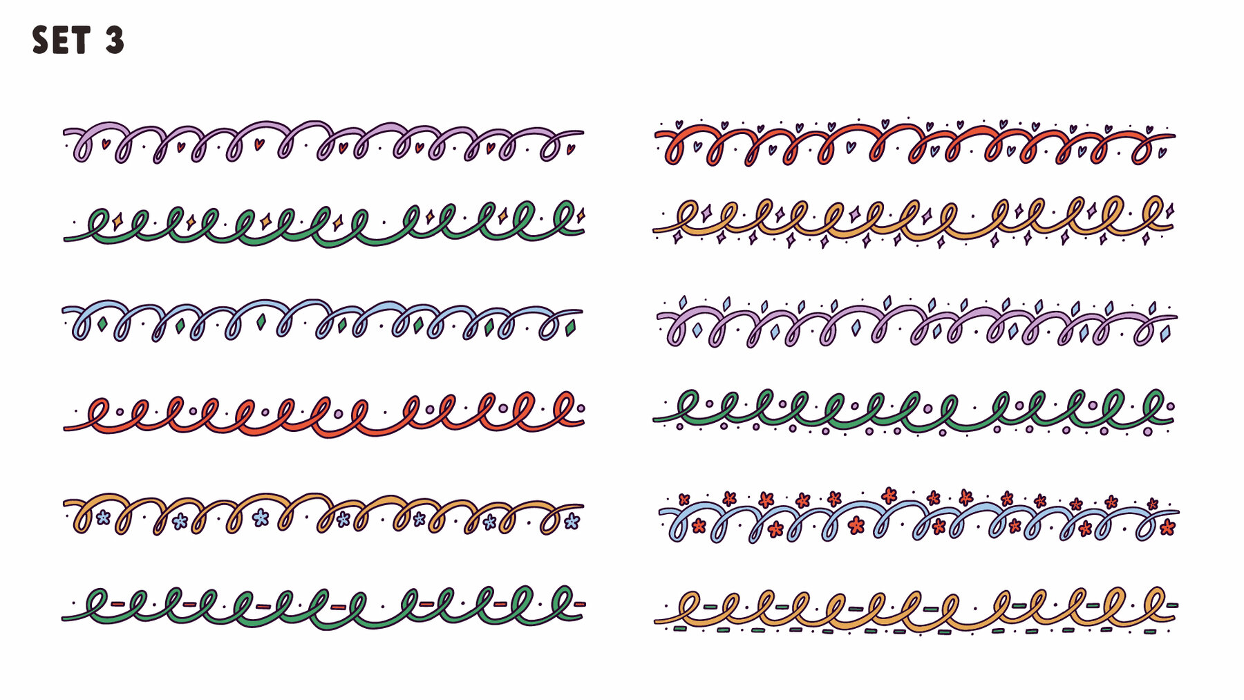 48 Line Wavy Border Set 4