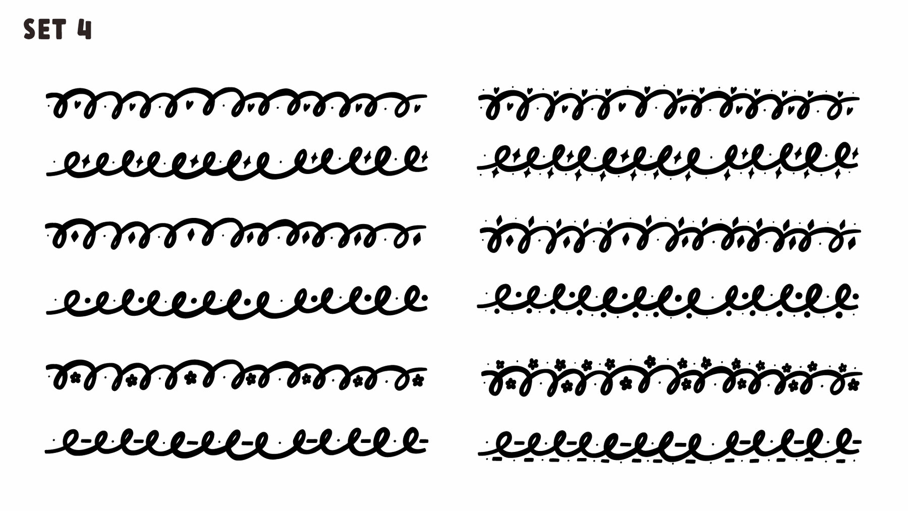 48 Line Wavy Border Set 5