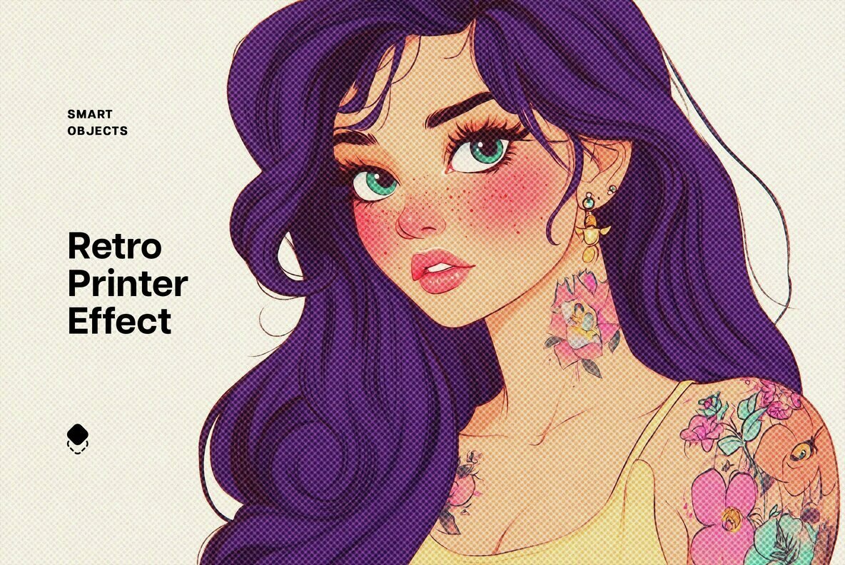 Retro Printer Photo Template 1