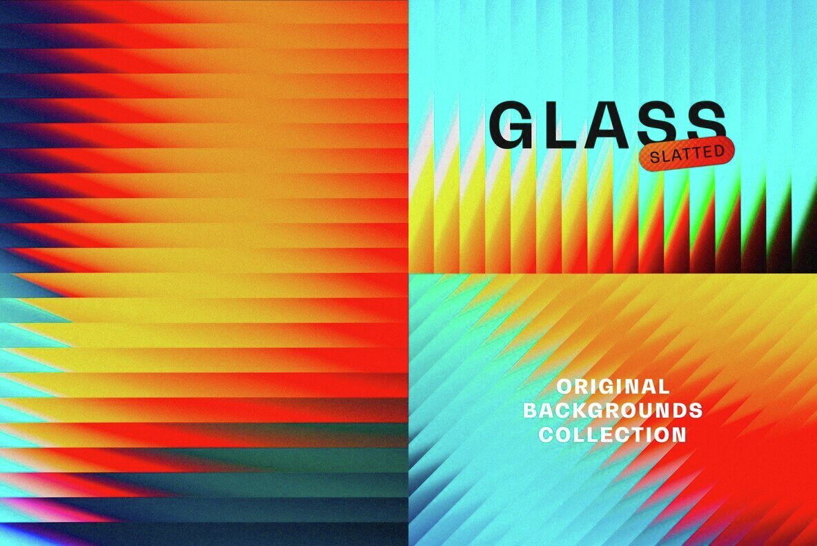 Horizontal Slatted Glass Backgrounds 1