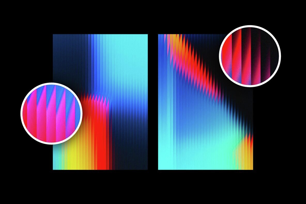 Horizontal Slatted Glass Backgrounds 4