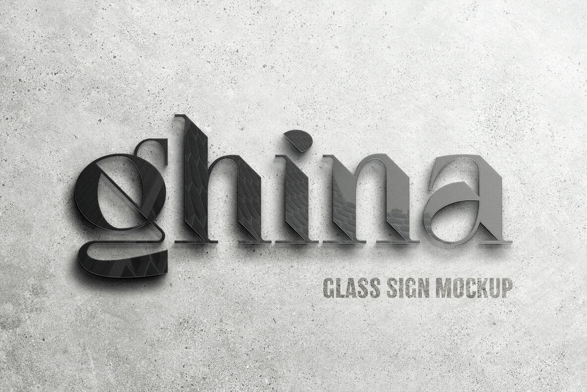 Glass Sign Mockup 1