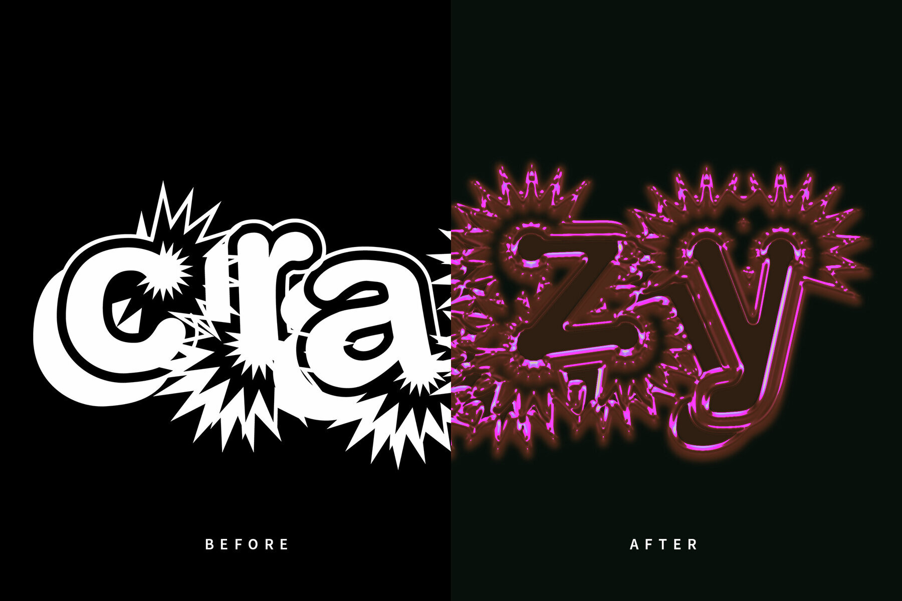 Pink Chrome Text Effect Mockup 2