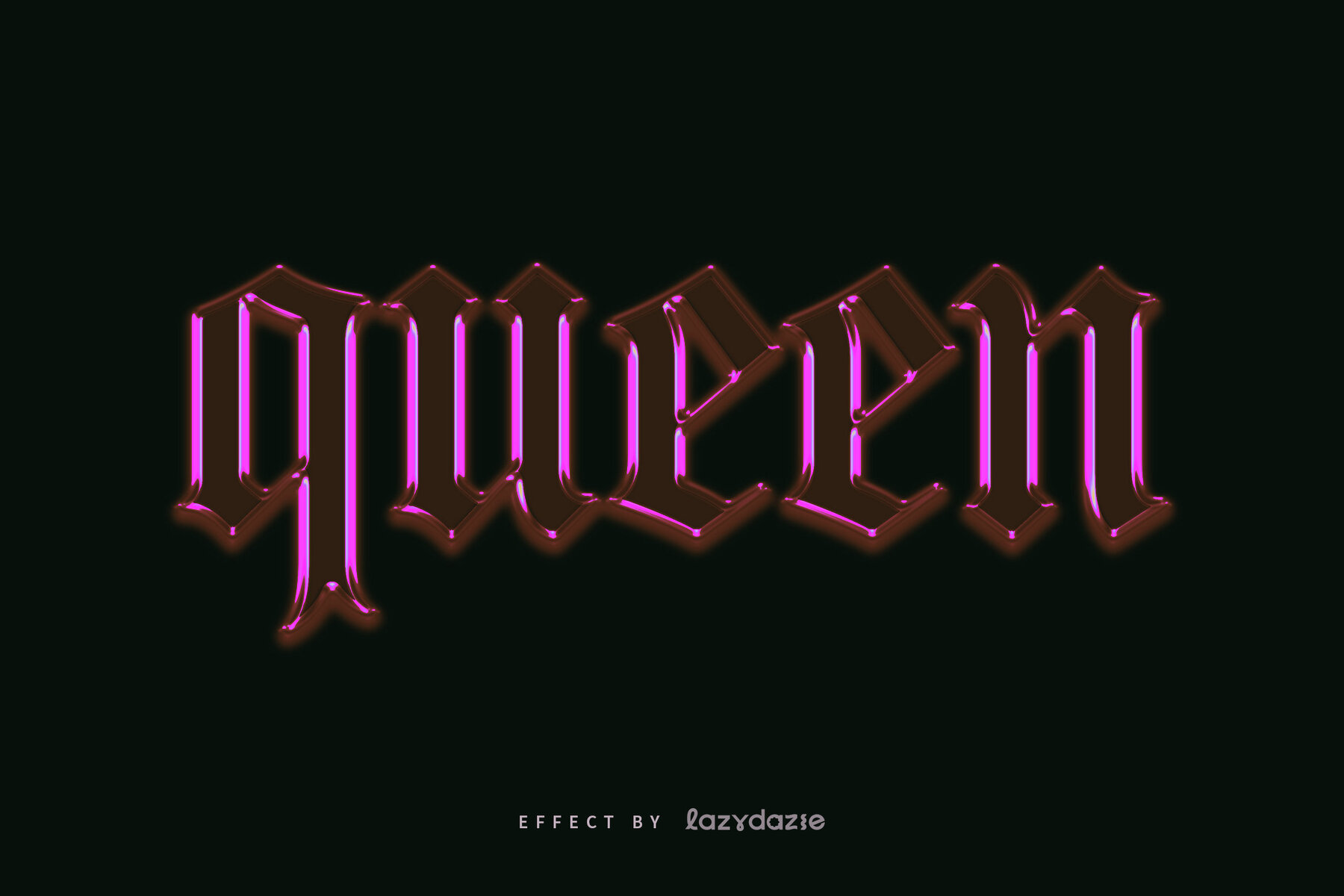 Pink Chrome Text Effect Mockup 4