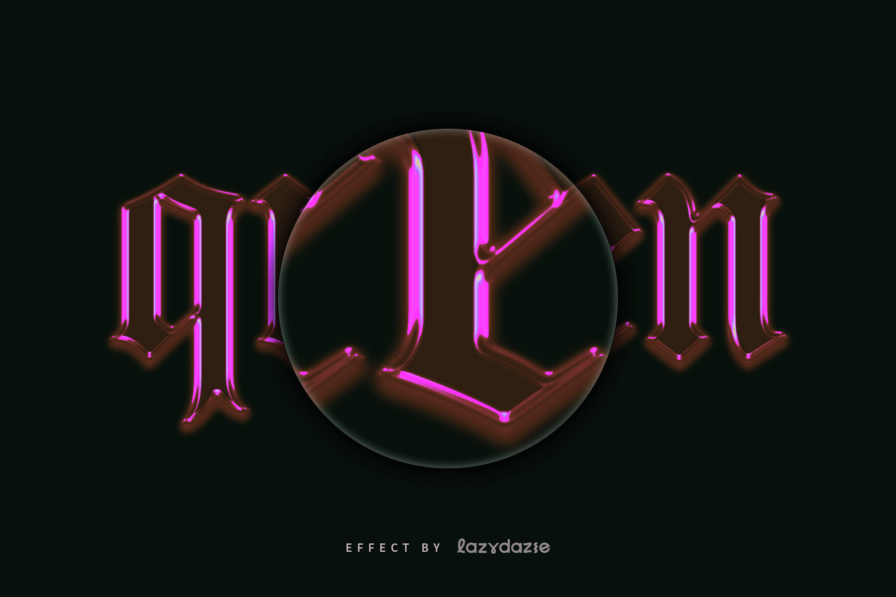 Pink Chrome Text Effect Mockup 5