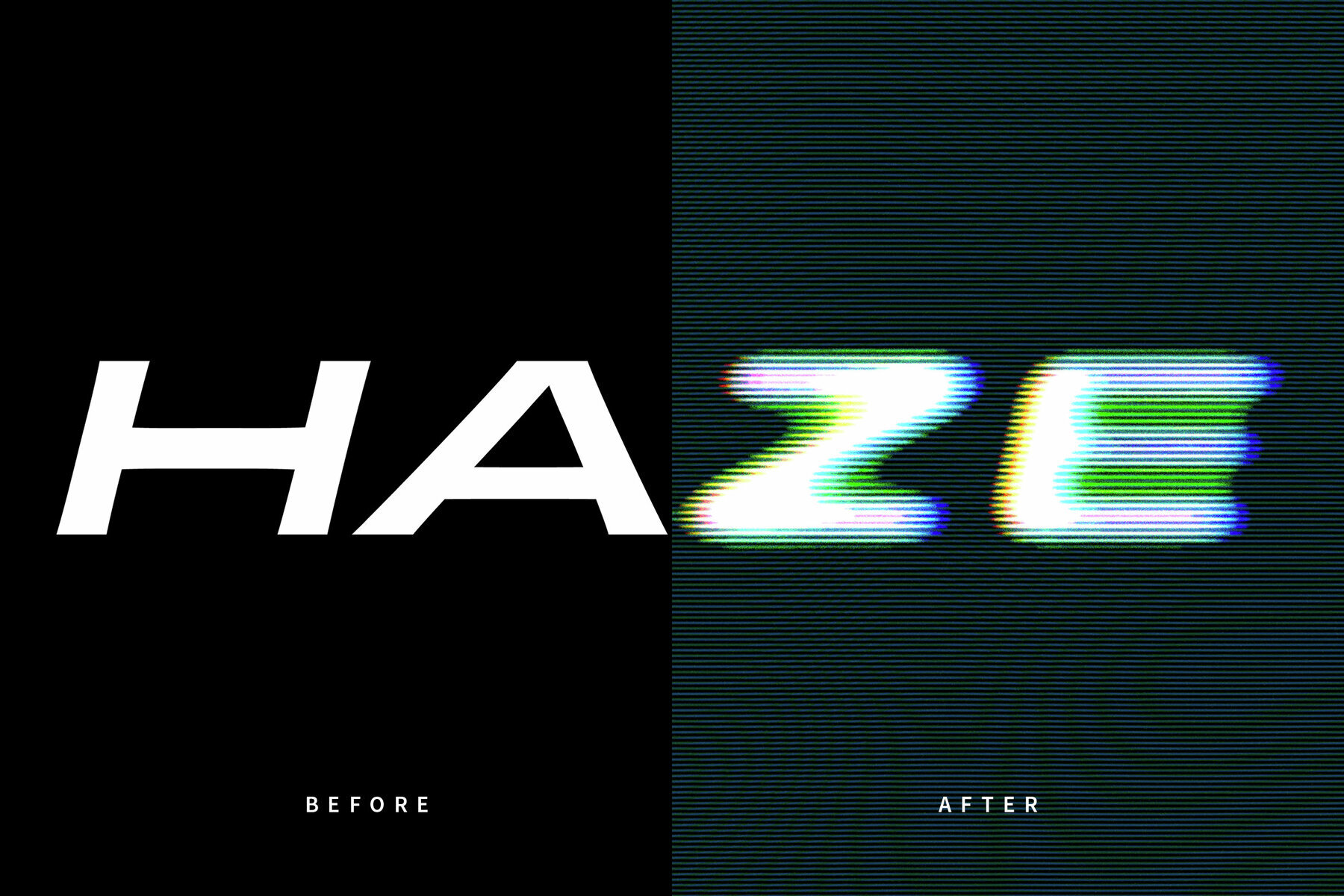 TV Glitch Text Effect Mockup 2