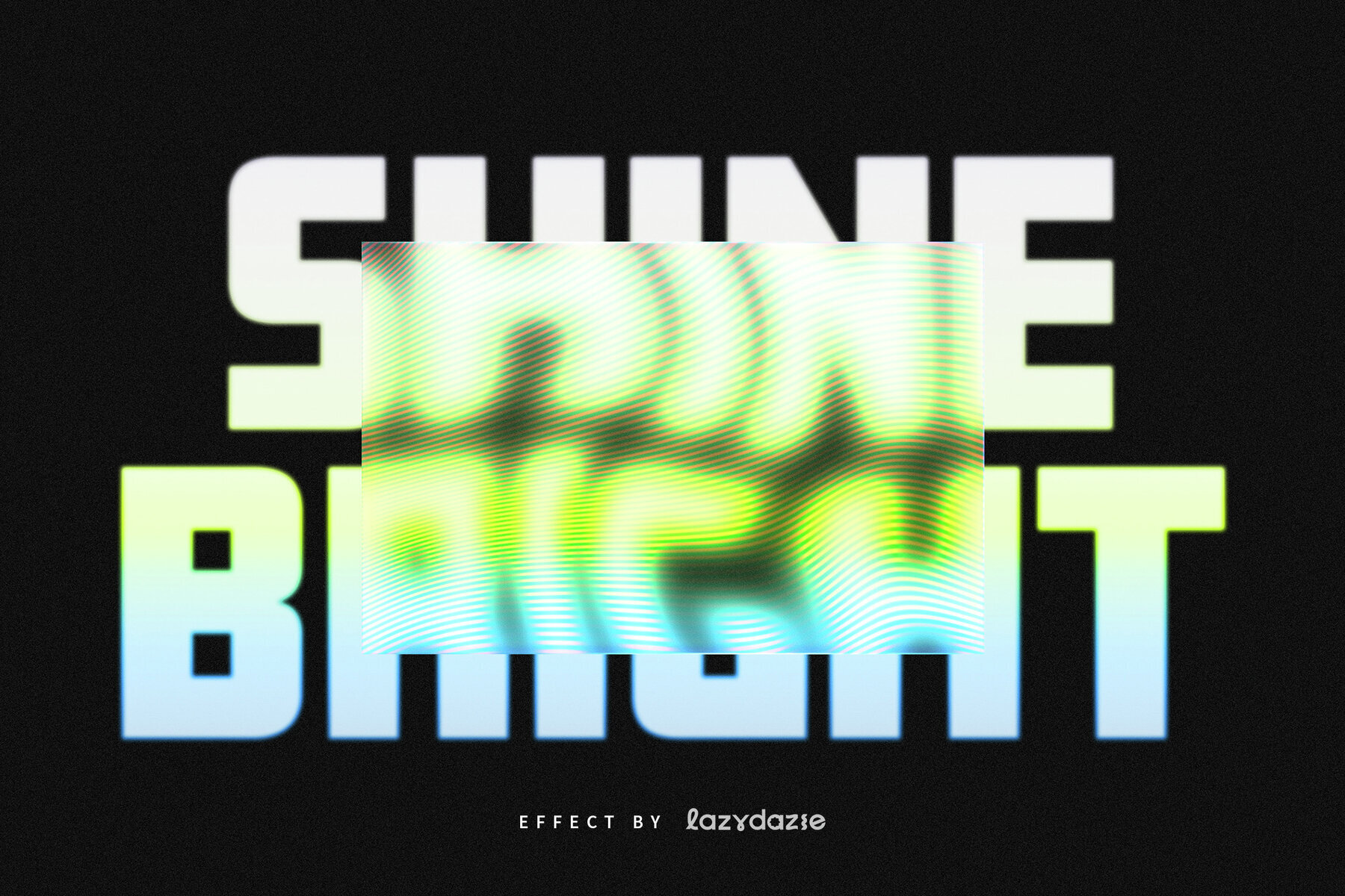 Distortion Window Text Effect Mockup 3