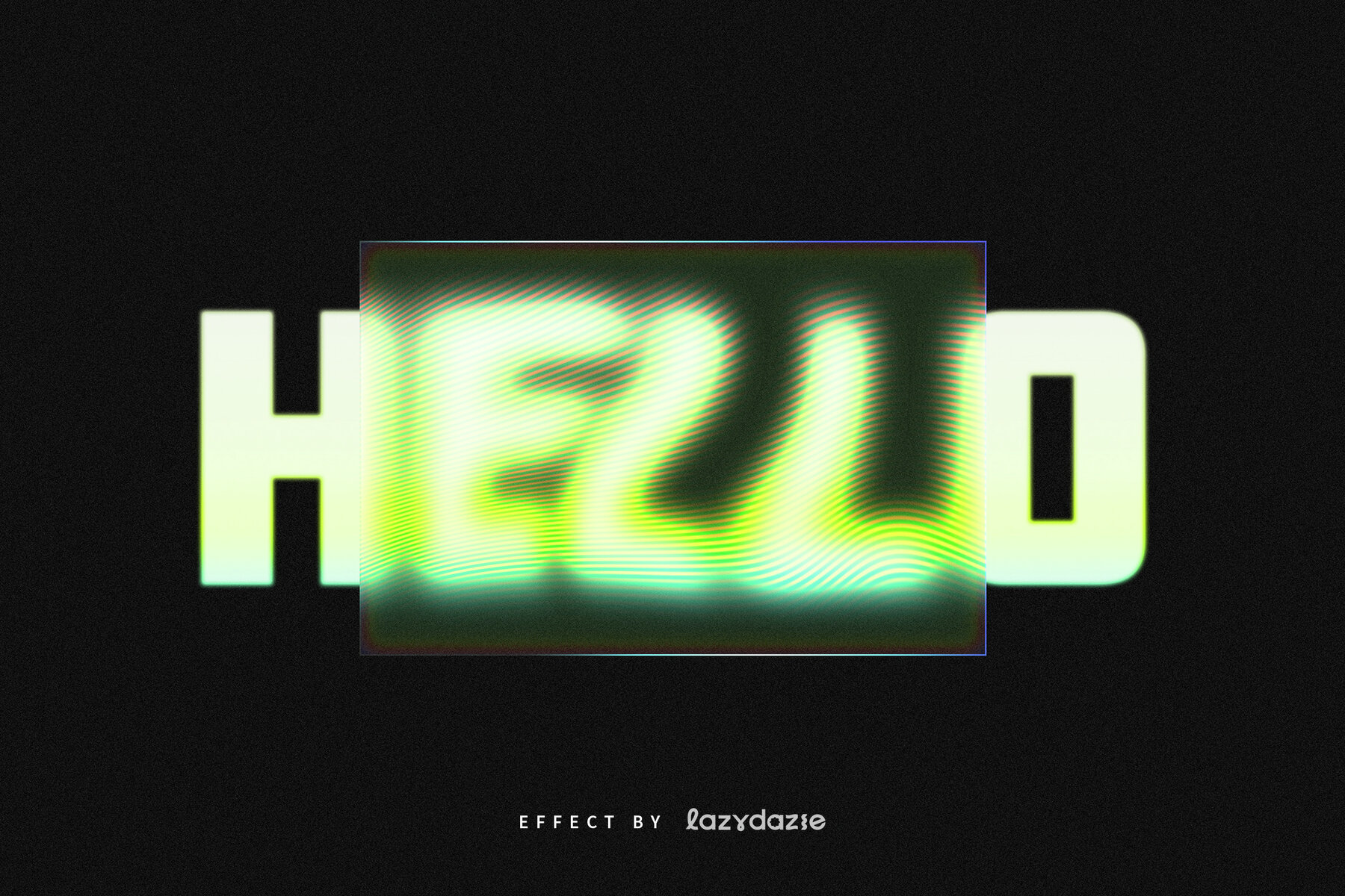 Distortion Window Text Effect Mockup 4