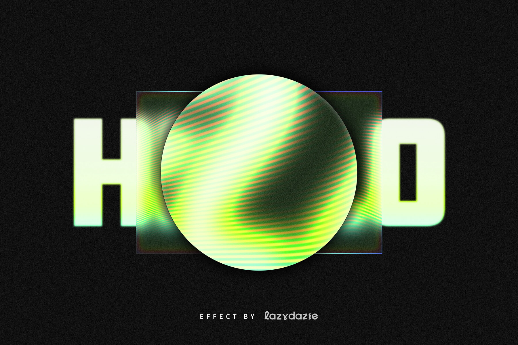 Distortion Window Text Effect Mockup 5