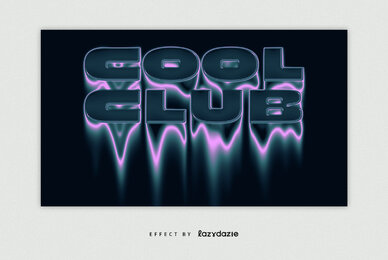 Dissolving Melting Text Effect Mockup