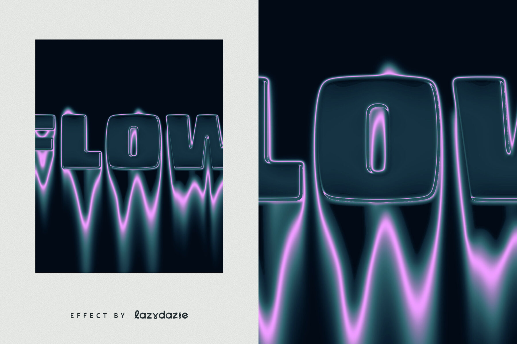 Dissolving Melting Text Effect Mockup 5