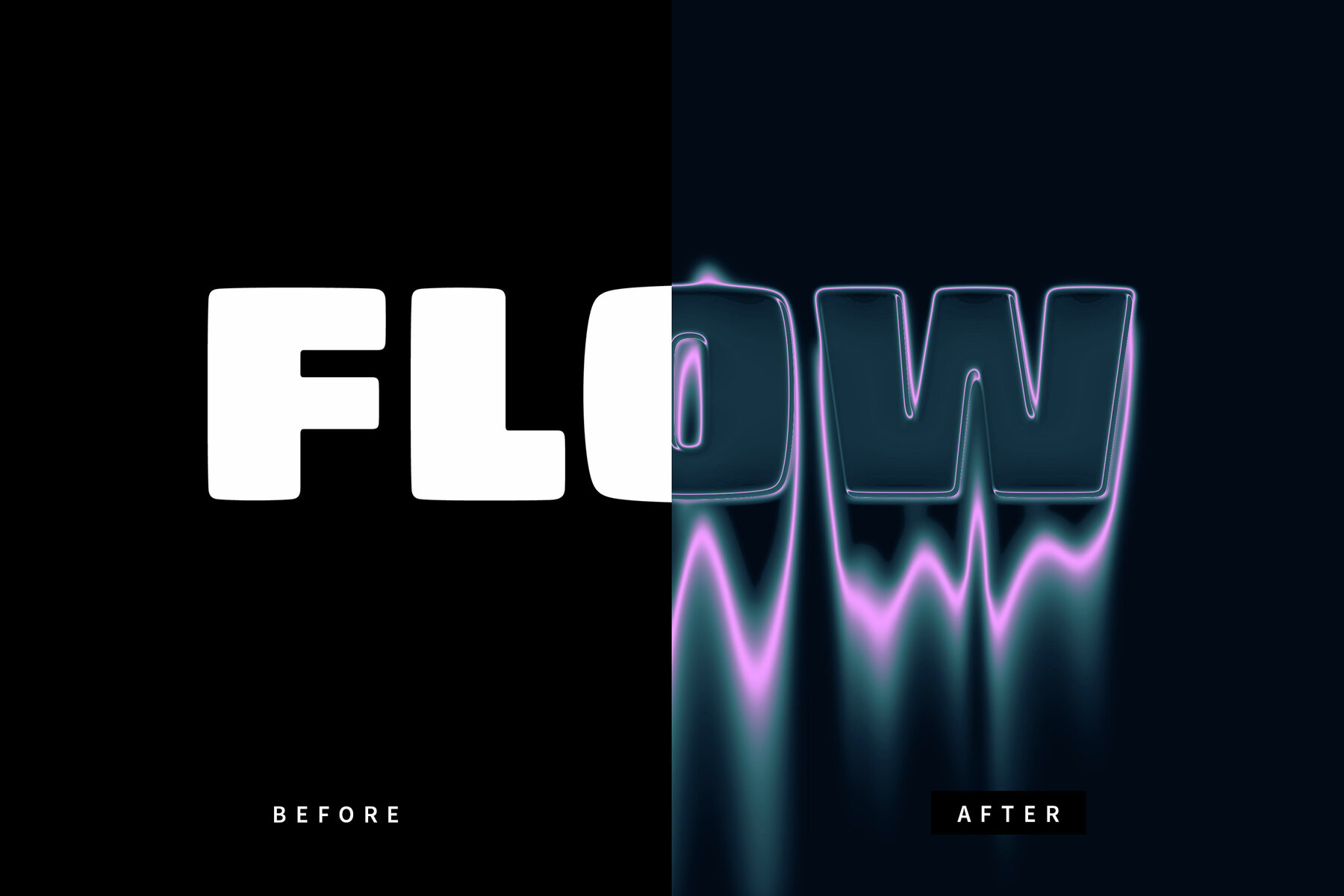 Dissolving Melting Text Effect Mockup 6