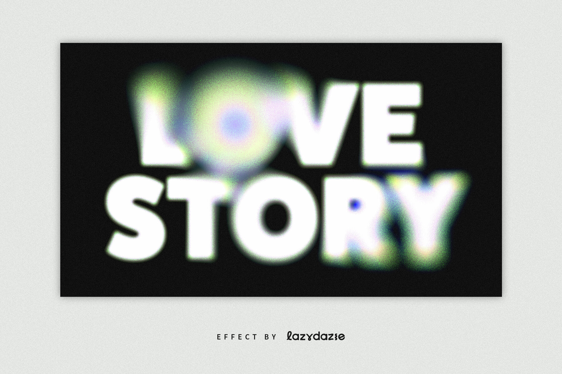 Colourful Dissolving Text Effect Mockup 3