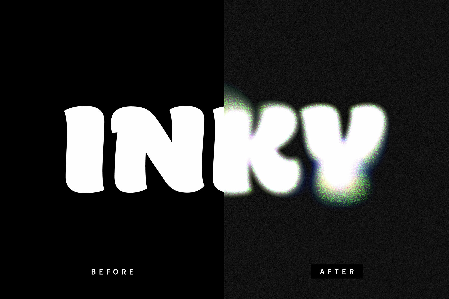 Colourful Dissolving Text Effect Mockup 6