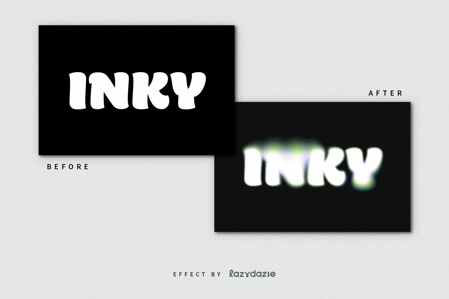 Colourful Dissolving Text Effect Mockup 7