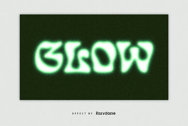 Neon Dissolving Text Effect Mockup