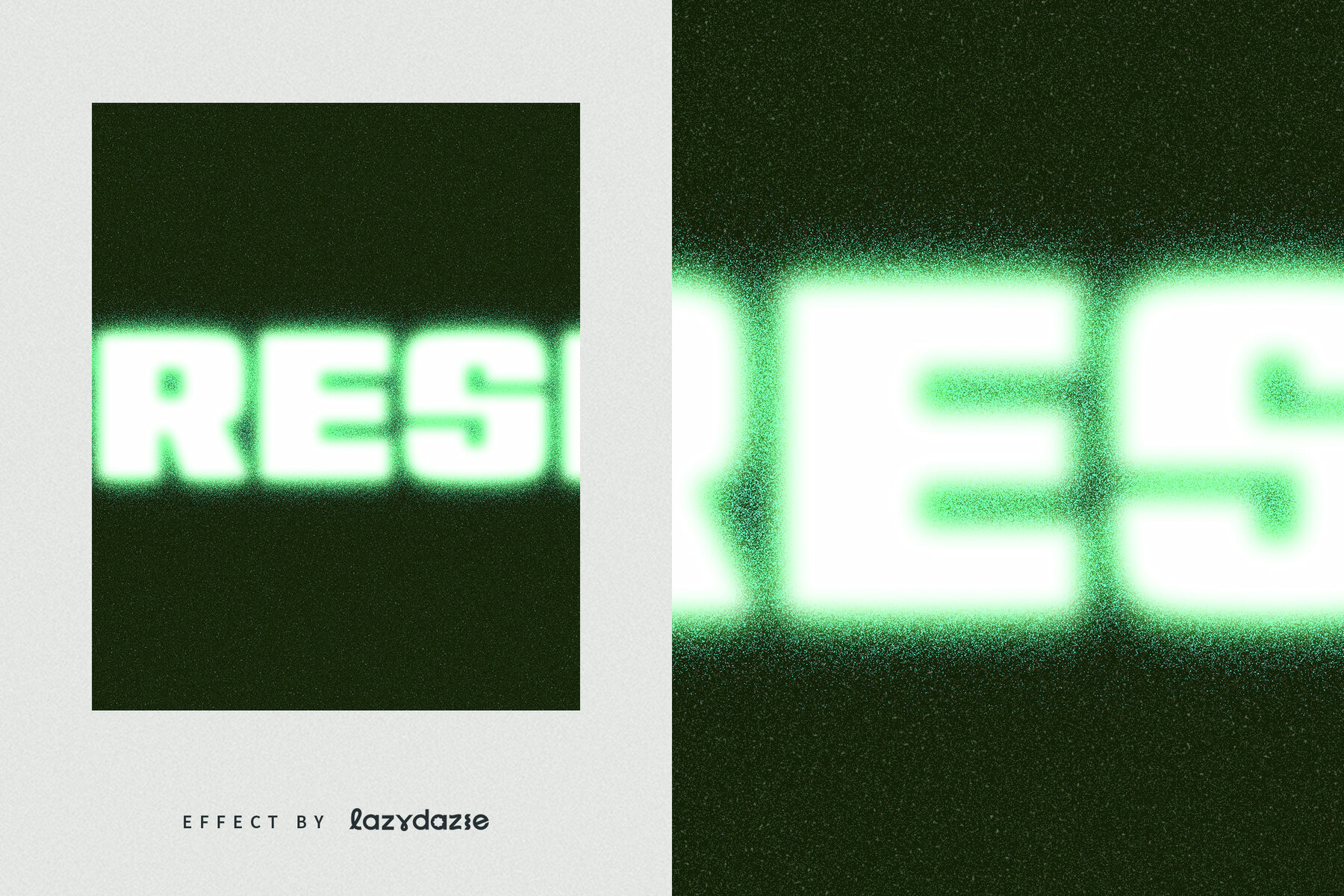 Neon Dissolving Text Effect Mockup 5