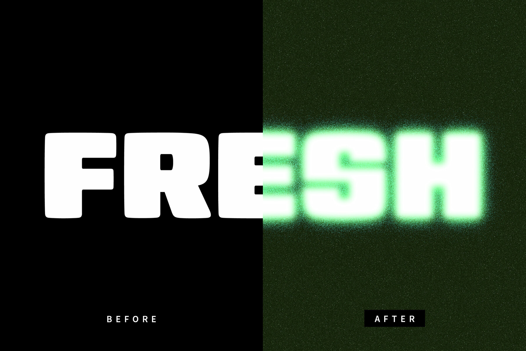 Neon Dissolving Text Effect Mockup 6