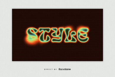 Colourful Dissolving Text Effect Mockup