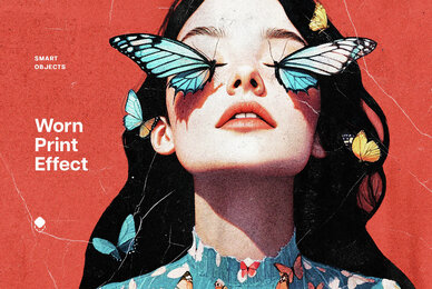 Vintage Worn Print Effect