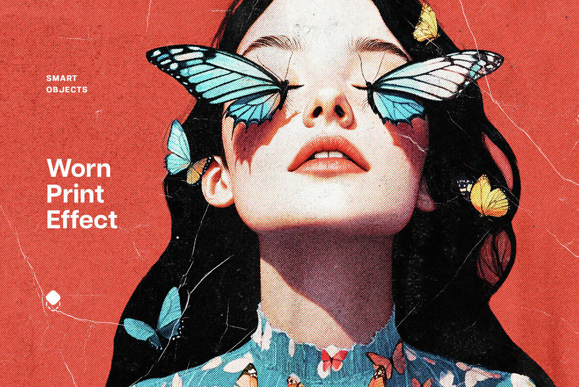 Vintage Worn Print Effect 1