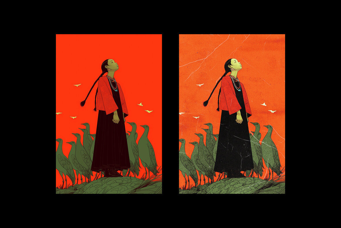 Vintage Worn Print Effect 2