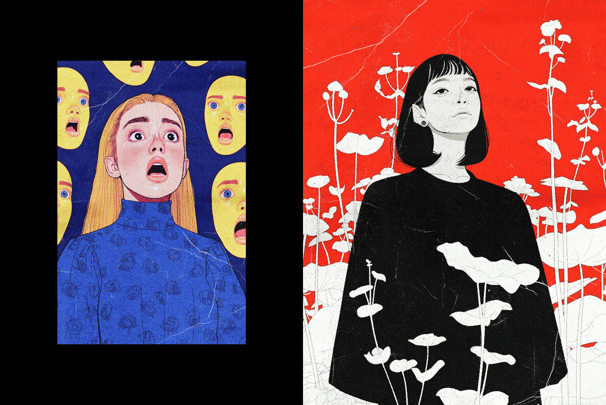 Vintage Worn Print Effect 4