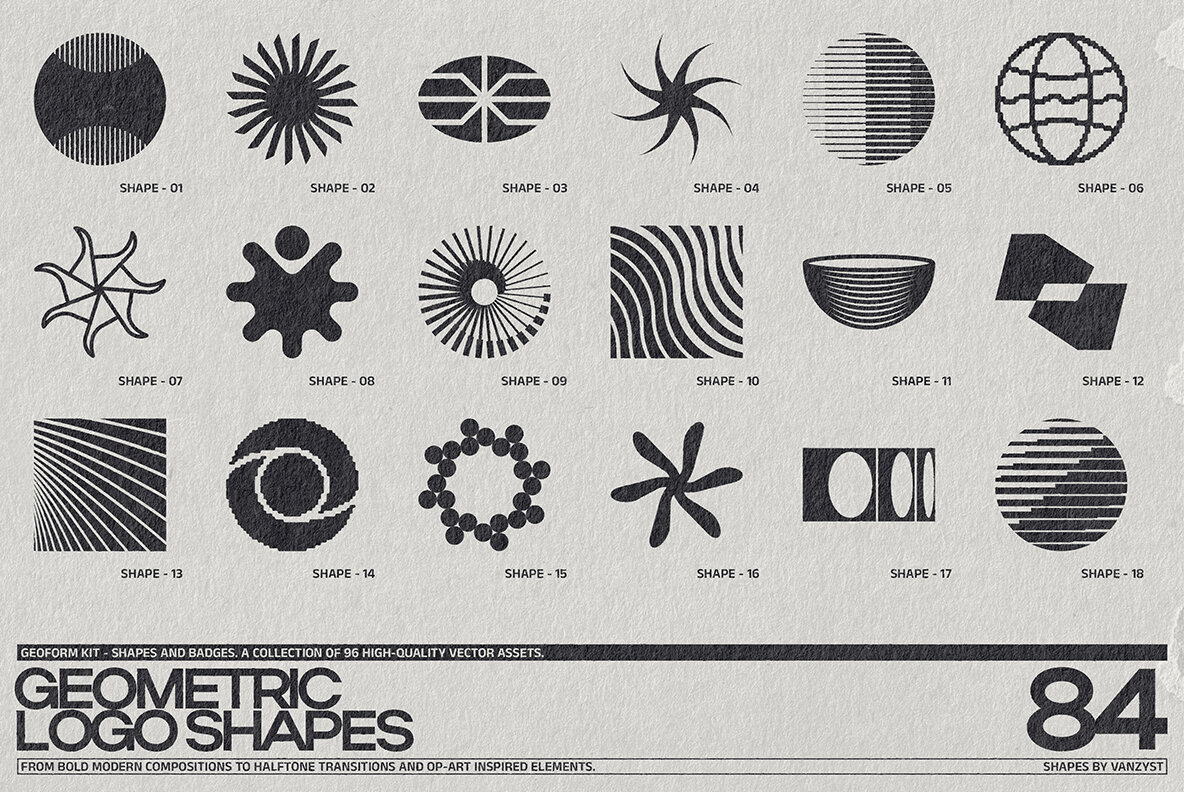 GeoForm Kit   96 Shapes Badges 3