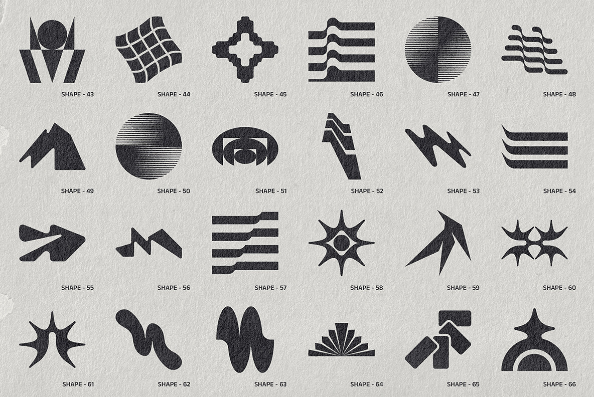 GeoForm Kit   96 Shapes Badges 5