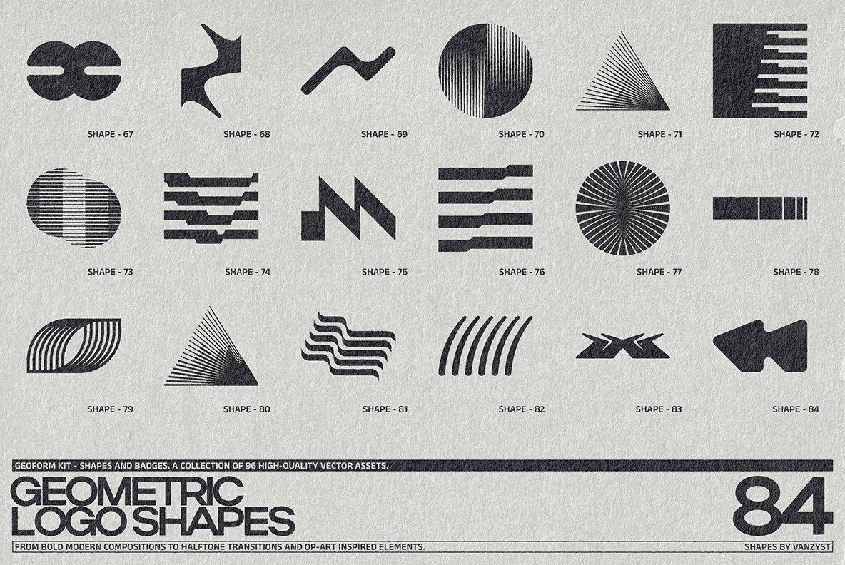 GeoForm Kit   96 Shapes Badges 6